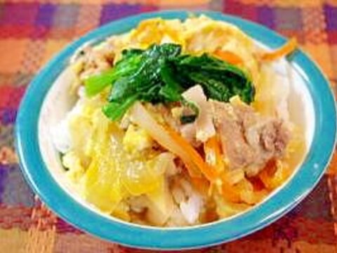 野菜たっぷり他人丼